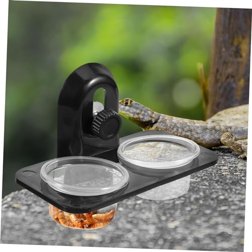 Toyvian Reptilien Futter und Wassernapf aus Langlebigem Material Stabile Schraubbefestigung Platzsparend Geeignet für Terrarien aus und für Eidechsen Schildkröten Geckos Skorpione und von Toyvian