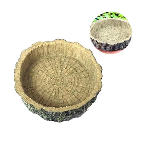 Toyvian Reptilien Futter und Wassernapf aus Schadstofffreiem Resin rutschfest Leicht zu Reinigen Geeignet für Schildkröten Eidechsen Schlangen und Kleine Terrarientiere von Toyvian
