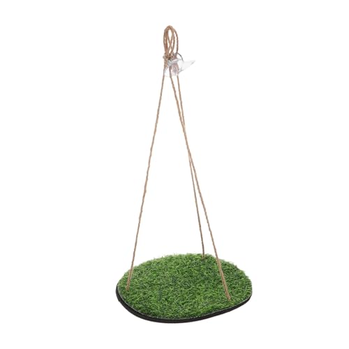 Toyvian Reptilien Hängematte mit Künstlichem Gras Kletternetz Schaukel Rundes Vogelbett für Kleine Haustiere Fördert Bewegung für Echsen Vögel Indoor Outdoor Toyvian Reptilien Hängematte mit Künstlichem Gras Kletternetz Schaukel Rundes Vogelbett für Kleine Haustiere Fördert Bewegung für Echsen Vögel Indoor Outdoor von Toyvian