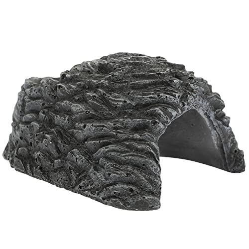 Toyvian Reptilien Versteck Höhle Terrarium Schildkrötenhaus Klein Leicht Tragbar Dekorativer Unterschlupf mit Steinoptik Dunkle Versteckmöglichkeit für Reptilien und Wasserschildkröten von Toyvian