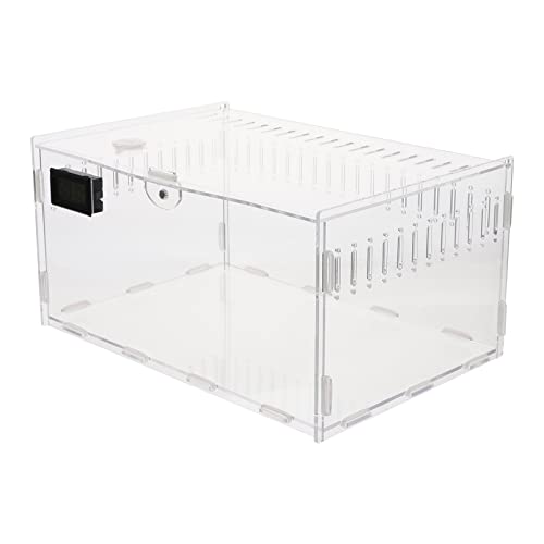 Toyvian Reptilien Zuchtbox aus Transparente Terrarium Box mit Belüftungsöffnungen für Schildkröten Spinnen und Eidechsen mit Temperatur und Feuchtigkeitsmesser Toyvian Reptilien Zuchtbox aus Transparente Terrarium Box mit Belüftungsöffnungen für Schildkröten Spinnen und Eidechsen mit Temperatur und Feuchtigkeitsmesser von Toyvian