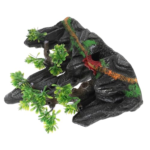 Toyvian Resin Aquarium Ornament Lifelike Rockery Dekoration für Große Aquarien Fisch Versteck Landschaftsdeko aus Stabilem Bruchfestem Material für Naturnahe Fischbecken von Toyvian