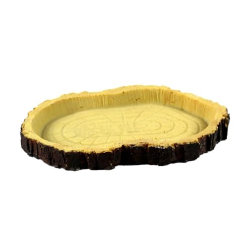 Toyvian Resin Reptilien Futterstation Futter und Wasserschale Lebensnahe Robustes Material für Schildkröten Eidechsen Geeignet Natürliche Farbgebung Zufällige Farbe Zufällige Farbe von Toyvian