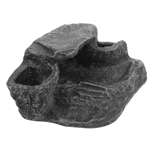 Toyvian Resin Schildkröten Sonnenplattform mit Kletterrampe Terrarien Zubehör für Wasserschildkröten Aquarium Dekorative Schildkrötenplattform Lebensechte Kletterhilfe für Reptilien und von Toyvian