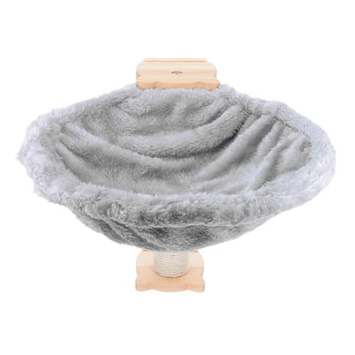 Toyvian Robuste Katzenhängematte mit Kratzschutz Schwebendes Katzenbett in Löffelform Langlebiges DIY Katzenbaum Zubehör Atmungsaktiv Leicht zu Reinigen Komfortabler Ruheplatz für Katzen von Toyvian