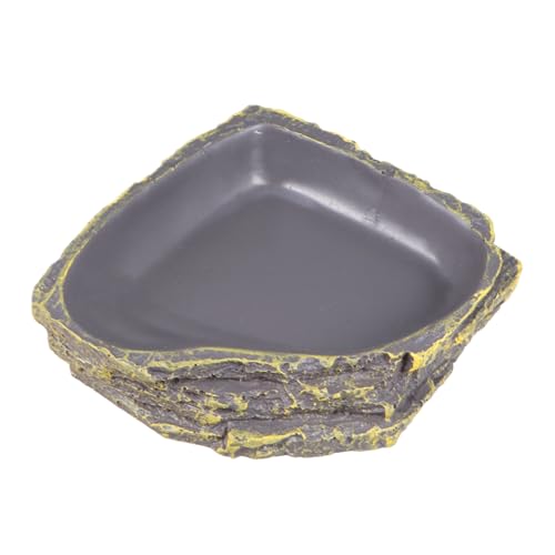 Toyvian Robuste Reptilien Futter und Wasserschale aus Dickem Material Rutschfestes Design mit Rampe für Kleine Echsen Schildkröten und Spinnen Leicht zu Reinigen Sicher und Platzsparend von Toyvian