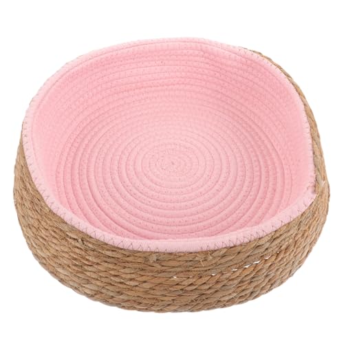 Toyvian Rund Gewebtes Hundebett aus Strapazierfähigem Rattan Atmungsaktives Kühlendes Haustierkissen für Kleine Hunde und Katzen Leichter Langlebiger Schlafplatz als Hundehöhlenbett und Toyvian Rund Gewebtes Hundebett aus Strapazierfähigem Rattan Atmungsaktives Kühlendes Haustierkissen für Kleine Hunde und Katzen Leichter Langlebiger Schlafplatz als Hundehöhlenbett und von Toyvian