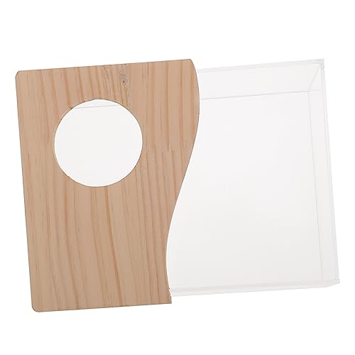Toyvian Sandbad Box mit Halbabdeckung Transparentes Hamster Badebecken Multifunktionale Kleintier Toilette für Mäuse und Hamster Geeignet als Sand und Toilettenbereich von Toyvian