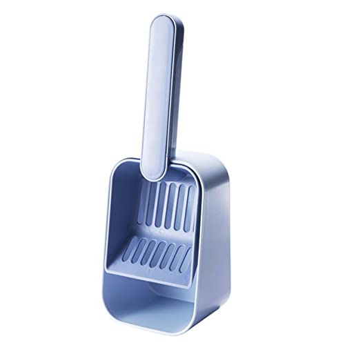 Toyvian Schaufel für Katzenstreu Wurf Schaufeln für Katzenstreu Liter Sichtung drinnen rostfrei cat Litter Shovel katzenstreu schippe Katzenschaufel und Halter Katzenstreu Scoop PVC Blue von Toyvian