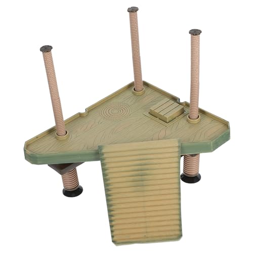 Toyvian Schildkröten-terrasse Rampe Zum Sonnenbaden Für Schildkröten Schildkröte Zubehör Frosch Plattform Schwimmende Plattform Für Reptilien Frosch-sonnenplattform Abs Light Brown von Toyvian