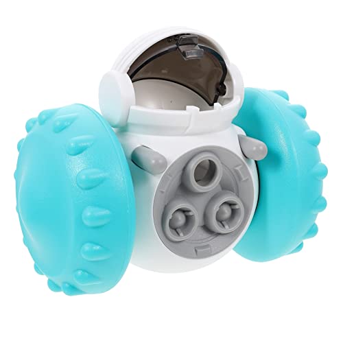 Toyvian Schwingende Lebensmittel Undichte Ball Interaktives Hundespielzeug Haustiere Welpenspielzeug Langsam Kauen Für Hunde Groß Leckerli Spendendes Katzenspielzeug Sky-Blue STK von Toyvian