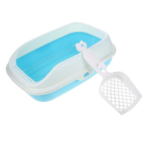 Toyvian Semi Geschlossene Katzentoilette Tragbare Katzenstreu Box für Kätzchen mit Schaufel für Zuhause und Unterwegs Geruchsneutral und Langlebig Toyvian Semi Geschlossene Katzentoilette Tragbare Katzenstreu Box für Kätzchen mit Schaufel für Zuhause und Unterwegs Geruchsneutral und Langlebig von Toyvian