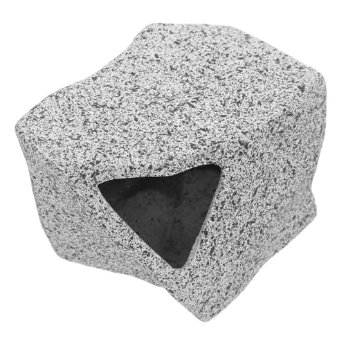 Toyvian Shrimp House Cichlid Escape Tank Tier Verstecken Sich Fischbecken Versteck Aquarium Höhle Schildkröten-aquariumdekorationen Garnelen Verstecken Sich Ton Dark Grey von Toyvian