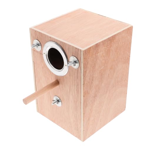 Toyvian Sittich-Nistkasten, Vogelhaus aus Holz, Papageien-Paarungskasten, Nistkäfig mit Sitzstange, Ständer für Unzertrennliche, Conure, Wellensittiche, Finken Toyvian Sittich-Nistkasten, Vogelhaus aus Holz, Papageien-Paarungskasten, Nistkäfig mit Sitzstange, Ständer für Unzertrennliche, Conure, Wellensittiche, Finken von Toyvian