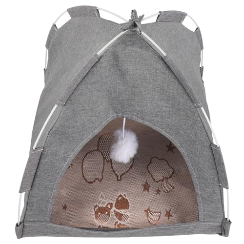 Toyvian Sommer Haustiernest Hundehaus klein Haustiere Zelt für Katzenhaus im Freien für warme Hundehütte Haustierzeltnest Katze Zelt Innenhundhaus Haustier warmes Nest Stoff Grau Toyvian Sommer Haustiernest Hundehaus klein Haustiere Zelt für Katzenhaus im Freien für warme Hundehütte Haustierzeltnest Katze Zelt Innenhundhaus Haustier warmes Nest Stoff Grau von Toyvian