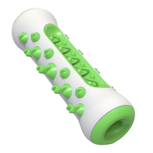 Toyvian Spielzeugschleifenstäbchen Hund Zahnbürste Welpenspielzeug Bellen Hundespielzeug Lehrreich Haustierspielzeug Knochen Aufdecken Beissen Hundekauspielzeug Essen Zahnen Kauen Grün von Toyvian