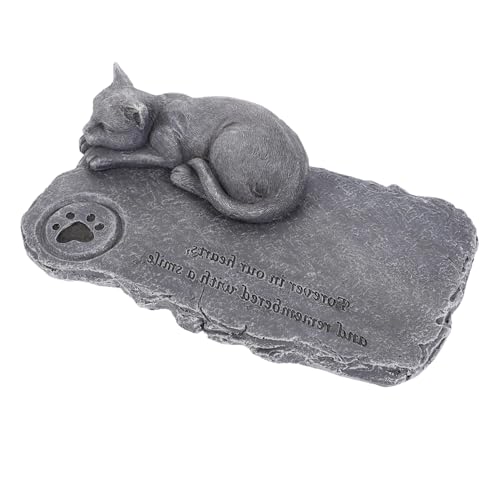 Toyvian Tierisches Haustier-Gedenkstein aus langlebigem Harz wetterfest gravierbar Katzen-Andenken für Garten tröstendes bei Verlust dekorative Tierstatue als liebevolles Andenken Toyvian Tierisches Haustier-Gedenkstein aus langlebigem Harz wetterfest gravierbar Katzen-Andenken für Garten tröstendes bei Verlust dekorative Tierstatue als liebevolles Andenken von Toyvian