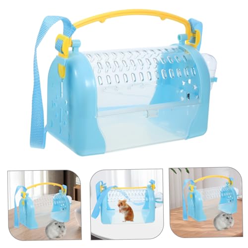 Toyvian Tragbare Hamster Transportbox aus Robustem Kunststoff mit Atmungsaktivem Design Futter und Wasserschale für Kleine Haustiere und Kaninchen Praktischer Reise Käfig für Unterwegs von Toyvian