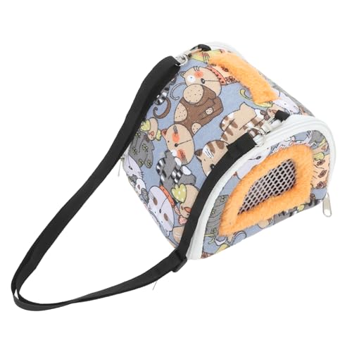 Toyvian Tragbare Hamster Transporttasche mit Abnehmbarem Schultergurt für Kleintiere Wie Meerschweinchen Chinchilla Igel Kratzfestes Bequemes Haustier Reisegehege für Outdoor und Reisen von Toyvian
