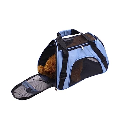 Toyvian Tragbarer Haustier Rucksack für Hunde und Katzen Atmungsaktive Mesh Fenster S Blau für Reisen Sightseeing und Camping Verstellbare Gurte von Toyvian