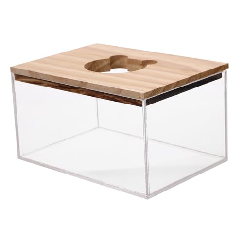 Toyvian Transparente Kleine Sandbadbox für Hamster mit Multifunktionalem Design als Badewanne und Toilette Geeignet für Hamster Chinchillas Mäuse und Kleine Haustiere von Toyvian