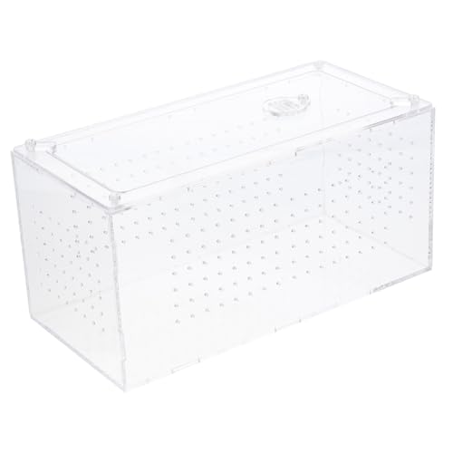 Toyvian Transparente Leichte Reptilienbox aus Robustem Kunststoff Tragbarer Futter Haltungskasten für Schlangen Spinnen Geckos und Kriechtiere Geruchlos Sicher und Vielseitig Einsetzbar von Toyvian