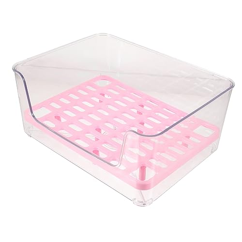 Toyvian Transparente Mittlere Katzenklo aus Robustem Spritzschutzdesign für Sauberes Zuhause Offenes Trainings Töpfchen für Kätzchen Geräumig und Formstabil von Toyvian