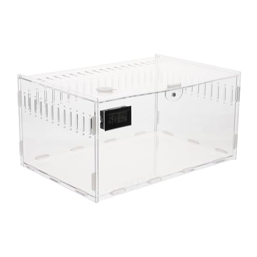 Toyvian Transparente Reptilien Aufzuchtbox aus mit Belüftungslöchern Ausbruchsicher Langlebig und Geruchlos für Schlangen Echsen Spinnen und Terrariumtiere mit Hygrometer Toyvian Transparente Reptilien Aufzuchtbox aus mit Belüftungslöchern Ausbruchsicher Langlebig und Geruchlos für Schlangen Echsen Spinnen und Terrariumtiere mit Hygrometer von Toyvian