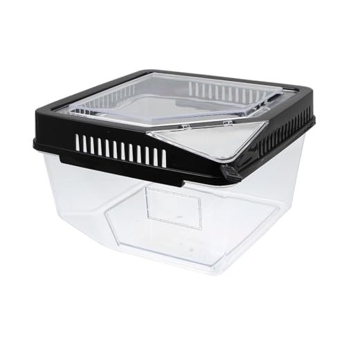Toyvian Transparente Reptilien Terrarium Box mit Belüftung Leichte Futter und Aufzuchtbox für Eidechsen Spinnen Frösche Praktische Kletterhaustier Fütterungsbox Geräumig und Einfach zu von Toyvian