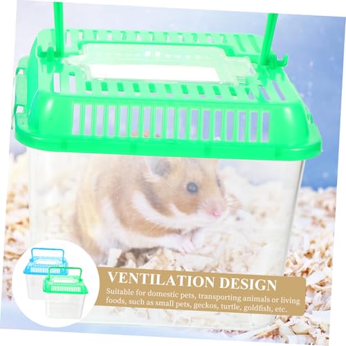 Toyvian Transparente Reptilien Zuchtbox mit Sicherem Deckel Tragbare Futter und Wasserschale Geeignet als Schildkröten Lebensraum und Aufzuchtbehälter Ausbruchsicher und von Toyvian
