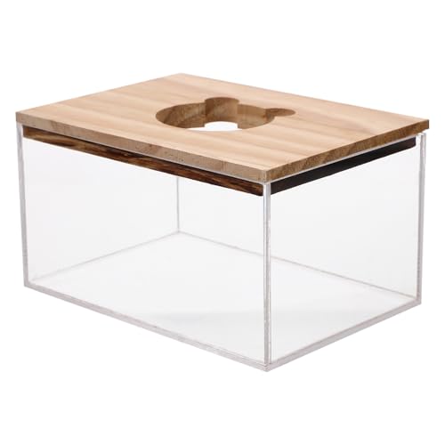 Toyvian Transparente Sandbad Box mit Holzdeckel Kleines Hamsterbad für Chinchillas Multifunktional als Toilette und Sandbad Langlebiges Acryl Schonend mit Glatten Kanten Praktisches Toyvian Transparente Sandbad Box mit Holzdeckel Kleines Hamsterbad für Chinchillas Multifunktional als Toilette und Sandbad Langlebiges Acryl Schonend mit Glatten Kanten Praktisches von Toyvian
