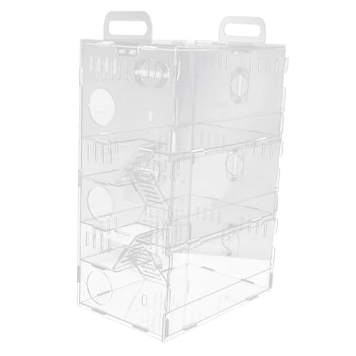 Toyvian Transparenter Hamsterkäfig Stöckig Kleines Kleintierhaus mit Guter Luftzirkulation Leicht und Kompakt Geeignet für Hamster Mäuse und Kleine Nager Robust und Tragbar Toyvian Transparenter Hamsterkäfig Stöckig Kleines Kleintierhaus mit Guter Luftzirkulation Leicht und Kompakt Geeignet für Hamster Mäuse und Kleine Nager Robust und Tragbar von Toyvian