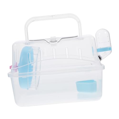 Toyvian Transparenter Kleintierkäfig aus Robustem Kunststoff Tragbarer Hamster Meerschweinchen träger Wiederverwendbare Transportbox für Kleine Haustiere für Unterwegs und Einfache Pflege von Toyvian