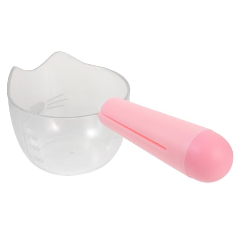 Toyvian Transparenter Rosa Pet Food Löffel mit und Clip Futterlöffel und Beutelverschluss für Hunde und Katzen Robust Einfach zu Reinigen und Vielseitig für Nassfutter und Flüssigkeiten von Toyvian