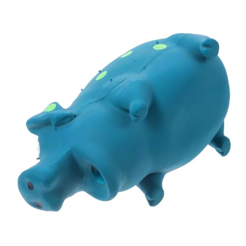 Toyvian Unzerstörbares Latex Hundespielzeug mit Quietscheffekt Robustes Kauspielzeug für Welpen Stressabbauend Sicherer Beißspaß für Kleine und Aggressive Hunde Blau von Toyvian