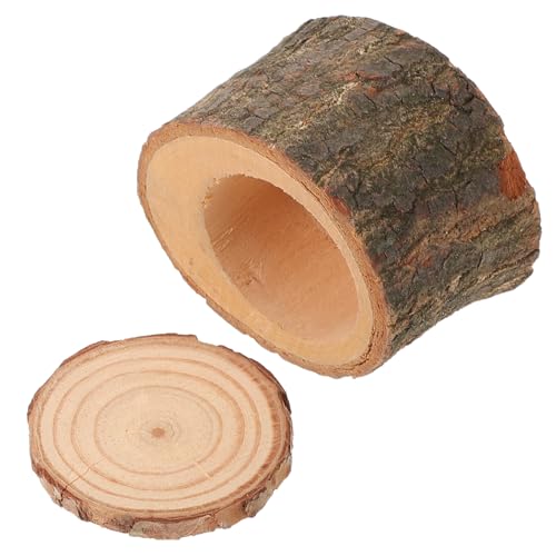 Toyvian Verschleißfester Futternapf Futternäpfe Für Kleine Hamster Vogelwasser Papageienholz Hamsterfutterspender Meerschweinchennapf Meerschweinchenfutterspender Holz Futternapf von Toyvian