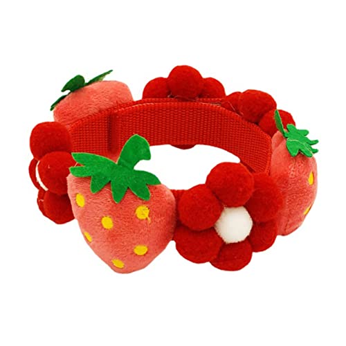 Toyvian Verstellbares Hundehalsband mit Blumen Erdbeer Leichtes Baumwoll Halsband für Welpen und Kleine Hunde Hautfreundlich Bequem und Stilvoll für Haustiere Toyvian Verstellbares Hundehalsband mit Blumen Erdbeer Leichtes Baumwoll Halsband für Welpen und Kleine Hunde Hautfreundlich Bequem und Stilvoll für Haustiere von Toyvian
