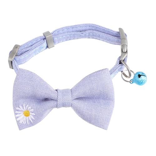 Toyvian Verstellbares Katzenhalsband mit Blumen Stickerei und Glocke Gepolstert Modischer Katzenglöckchen Halsring Langlebig und Komfortabel für Katzen Blau Toyvian Verstellbares Katzenhalsband mit Blumen Stickerei und Glocke Gepolstert Modischer Katzenglöckchen Halsring Langlebig und Komfortabel für Katzen Blau von Toyvian