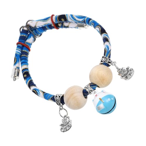 Toyvian Verstellbares Katzenschutz Halsband mit Glocke Holzperlen und Baumwollseil Sicherer Zeckenschutz für Kätzchen und Sanft Robust Komfortables Katzenhalsband Blau Xs Toyvian Verstellbares Katzenschutz Halsband mit Glocke Holzperlen und Baumwollseil Sicherer Zeckenschutz für Kätzchen und Sanft Robust Komfortables Katzenhalsband Blau Xs von Toyvian