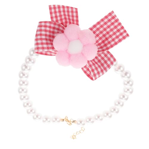 Toyvian Verstellbares Perlen Haustierhalsband mit Roter Blumenfliege Komfortables Katzen und Hundehalsband Süßes Schmuckzubehör für Kätzchen Welpen Hochzeit und Party Größenverstellbar Toyvian Verstellbares Perlen Haustierhalsband mit Roter Blumenfliege Komfortables Katzen und Hundehalsband Süßes Schmuckzubehör für Kätzchen Welpen Hochzeit und Party Größenverstellbar von Toyvian