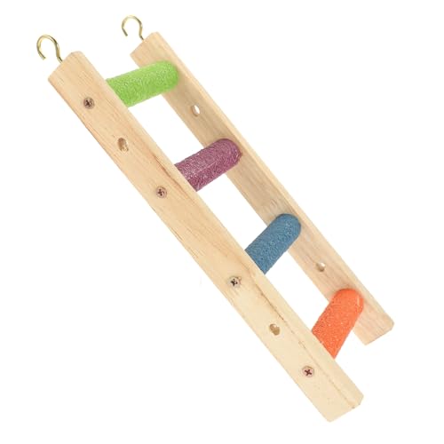 Toyvian Vogel Kletterleiter aus Holz Stufiges Kauspielzeug für Papageien und Hamster zur Krallenpflege und Spielspaß Geeignet für Kleine und Mittelgroße Vögel zur Gesundheitsförderung von Toyvian