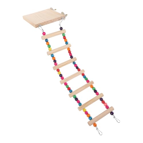 Toyvian Vogel Kletterleiter für Sittiche und Papageien Einstellbare Holzleiter für Kleine und Mittelgroße für Training und Spielmöglichkeiten im Käfig Toyvian Vogel Kletterleiter für Sittiche und Papageien Einstellbare Holzleiter für Kleine und Mittelgroße für Training und Spielmöglichkeiten im Käfig von Toyvian