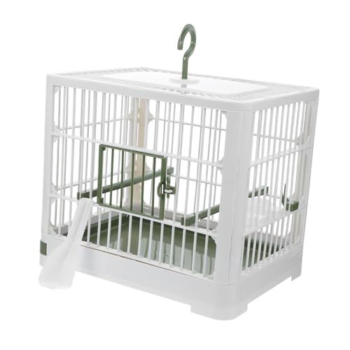 Toyvian Vogel Stehen Papageienträger Papageien-reisekäfig Großer Vogelkäfig Papageienkäfig Dekorativer Vogelkäfig Papageienspielzeug Zubehör Für Vogelkäfige Vogelreisekäfig Abs Weiß von Toyvian