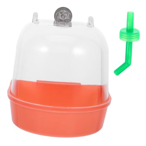 Toyvian Vogelbad Kleiner Vogelwürfel Vogelwanne Papageienbadewanne Kleines Vogelbecken Papageienbedarf Sittichbad Für Den Innenkäfig Vogelkäfigbadewanne Orange Abs von Toyvian