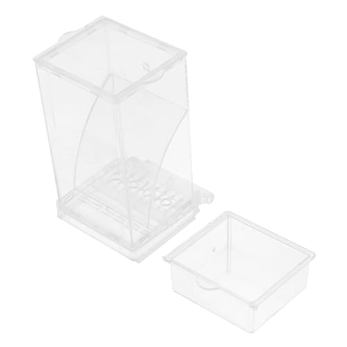 Toyvian Vogelfütterer Barsch Feeder Vogelfutterschale Vogelwasserflasche Automatischer Futterspender Für Käfig Vogelhäuschenkäfig Papageientrinker Papagei Futterautomat Transparent Abs von Toyvian