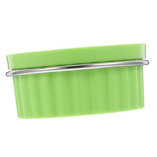 Toyvian Vogelfutternapf Grün Hygienisch Leicht zu Reinigen Vielseitig als Futter und Wasserschale Geeignet für Sittiche und Papageien Vogelkäfig Zubehör von Toyvian