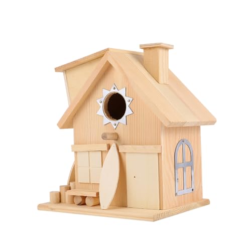 Toyvian Vogelhaus aus Holz für Außenbereich Hängendes Vogelhaus im Landhausstil für Kleine mit Pfosten zu Installieren für Garten Toyvian Vogelhaus aus Holz für Außenbereich Hängendes Vogelhaus im Landhausstil für Kleine mit Pfosten zu Installieren für Garten von Toyvian