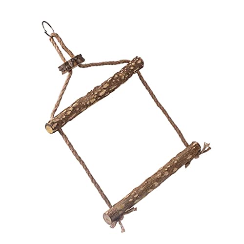 Toyvian Schaukelspielzeug Für Vögel Vogelsitzstange Holz Vogelschaukel Kauen Spielzeug Vogelholzschaukel Vogelspielzeug Vogel Käfig Zubehör von Toyvian