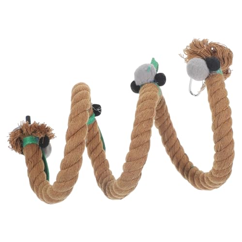 Toyvian Vogelkäfigseil Vogel Stehendes Kletterspielzeug Papagei Kauspielzeug Seil Für Papageienkäfig Zubehör Für Papageienkäfige Vogel Seil Barsch Zubehör Für Vogelkäfige Vogelseil Metall von Toyvian