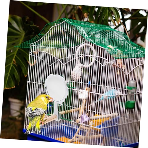 Toyvian Vogelkäfigständer Vogelspielzeug Stand Vogel Papageien Spiegel Drinnen Vogelsitzstangen Für Käfige Papageienspielzeug Barsch Spielzeugvogel Vogelzubehör Vogelplattformen Hölzern von Toyvian